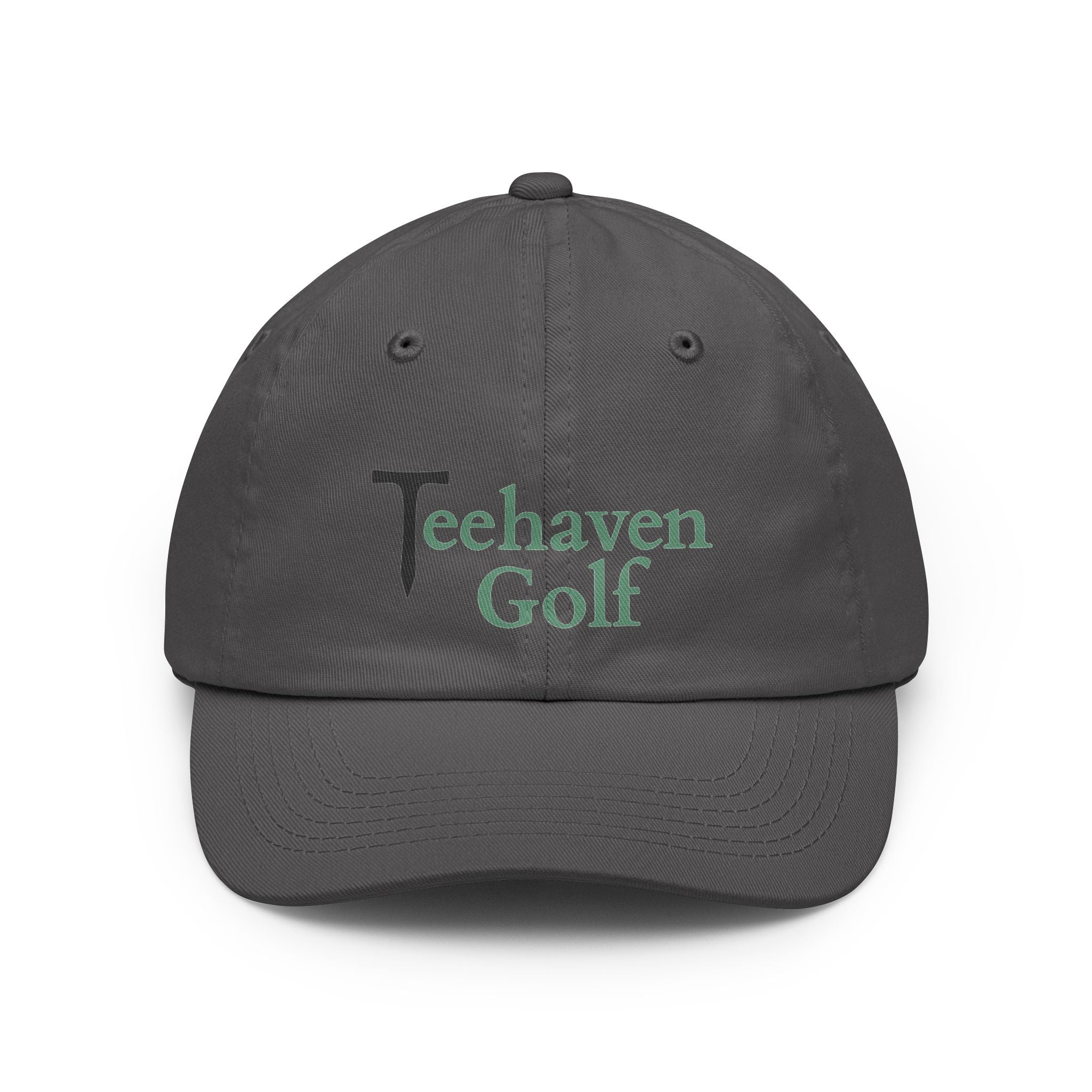 T Logo Dad Hat — Minimalist Green Embroidered Cap