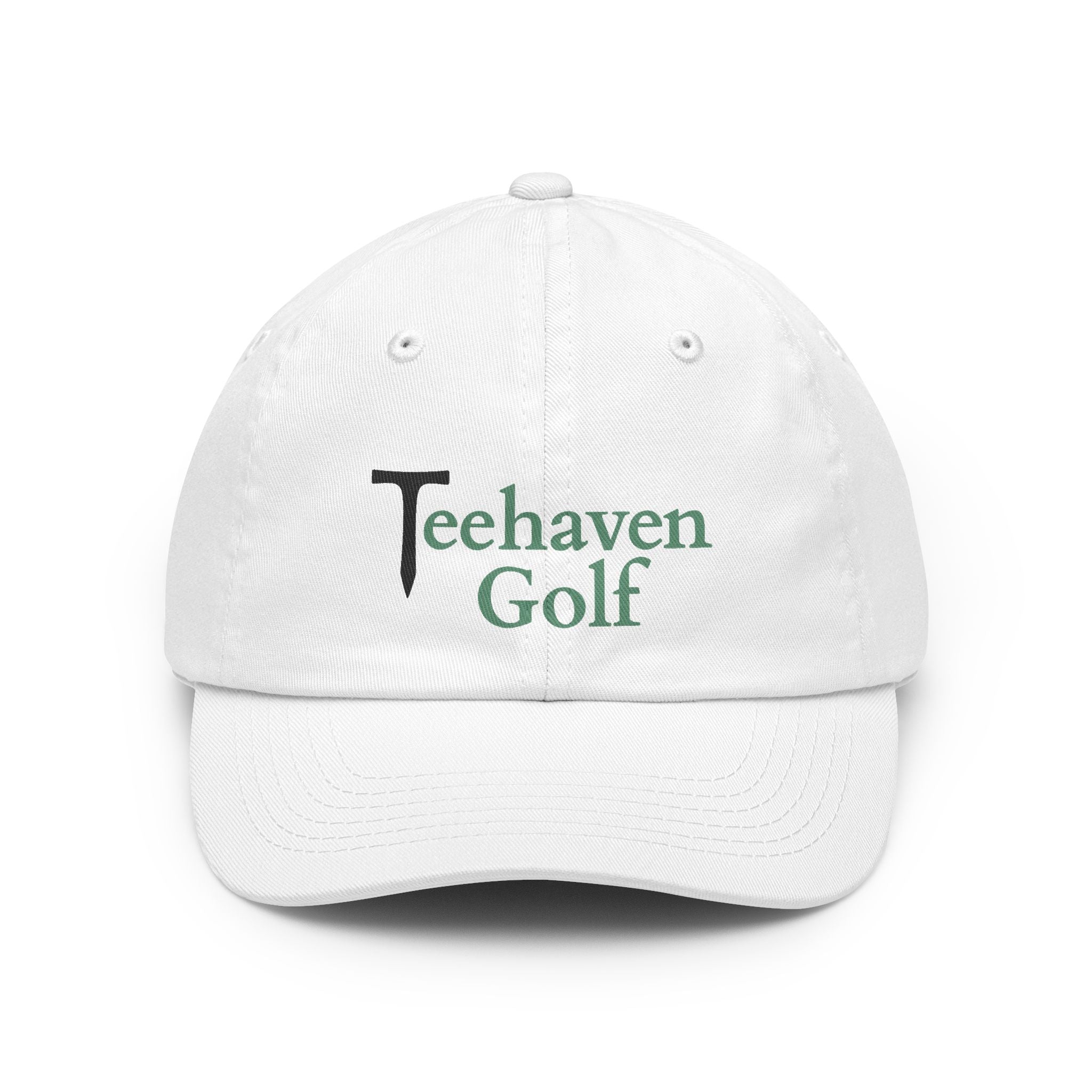 T Logo Dad Hat — Minimalist Green Embroidered Cap